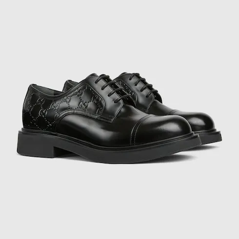 Lace-Up Shoe With Gg Detail