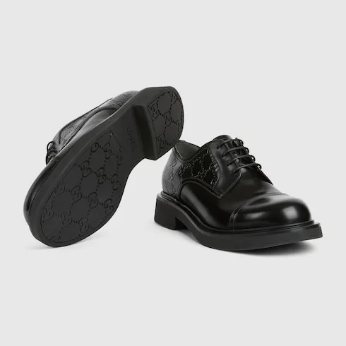 Lace-Up Shoe With Gg Detail