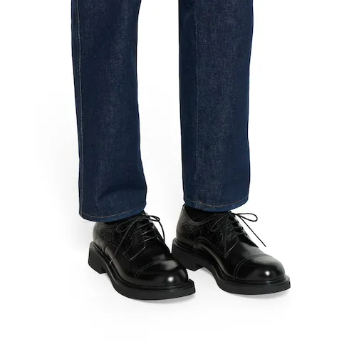 Lace-Up Shoe With Gg Detail