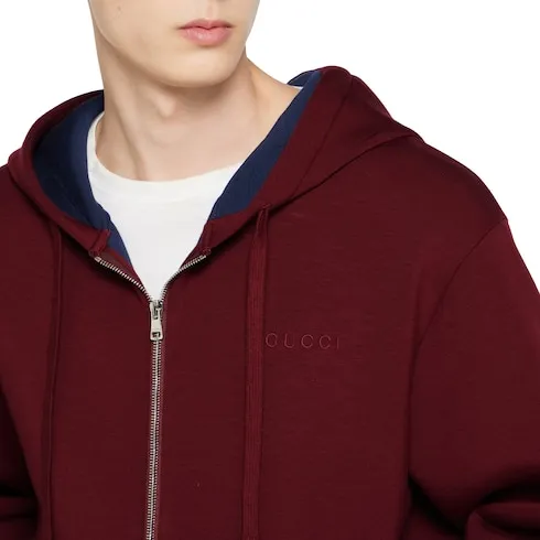 Double Cotton Viscose Jersey Zip Jacket