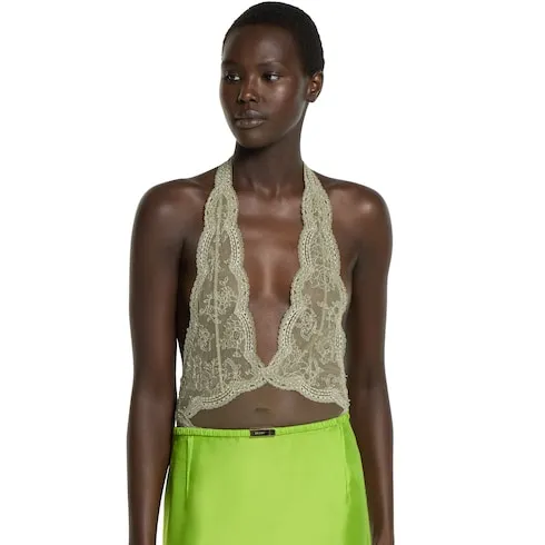 Floral Lace Tulle Bodysuit