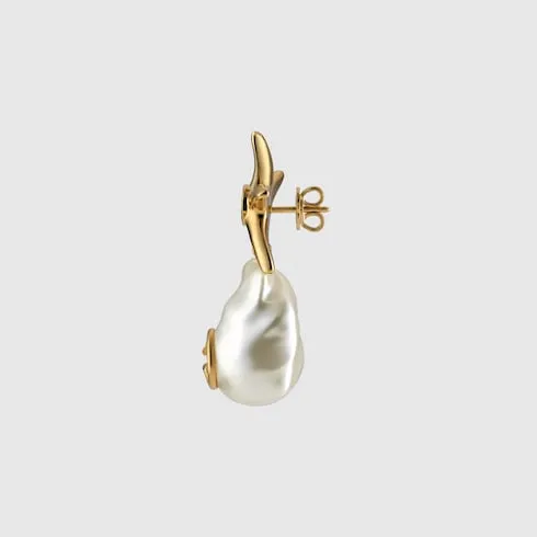 Starfish And Pearl Drop Earrings