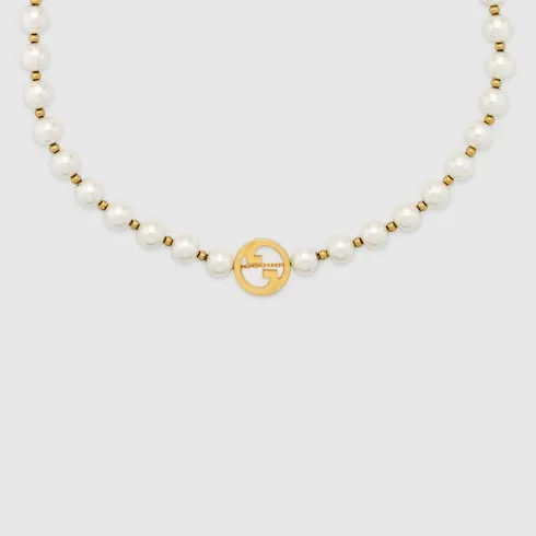 Gucci Interlocking Pearl Necklace