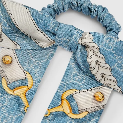 Printed Silk Twill Scrunchie