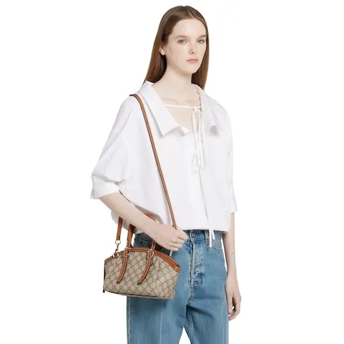 Gg Emblem Small Top Handle Bag