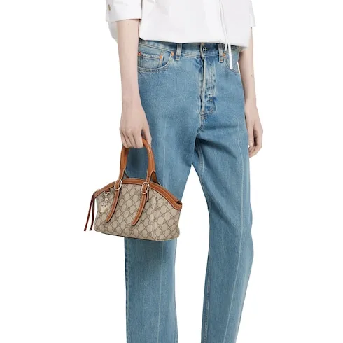 Gg Emblem Small Top Handle Bag