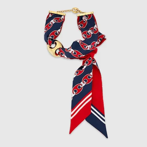 Gucci Marina Chain Silk Necklace