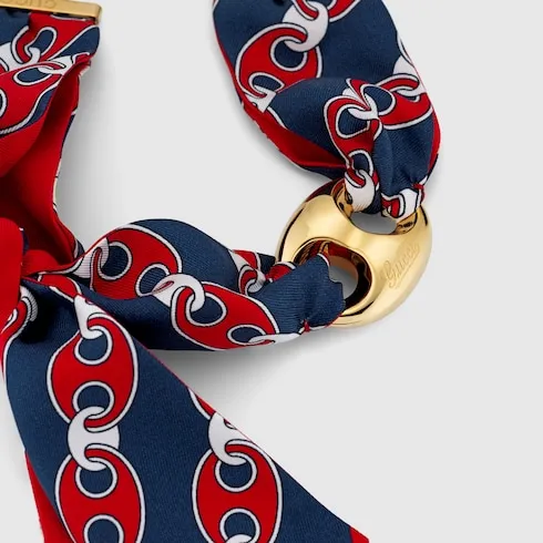 Gucci Marina Chain Silk Necklace
