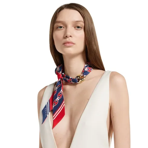 Gucci Marina Chain Silk Necklace