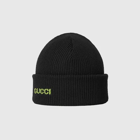Wool Hat With Embroidery