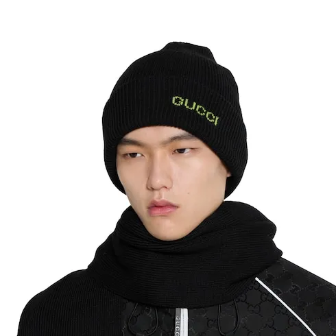 Wool Hat With Embroidery
