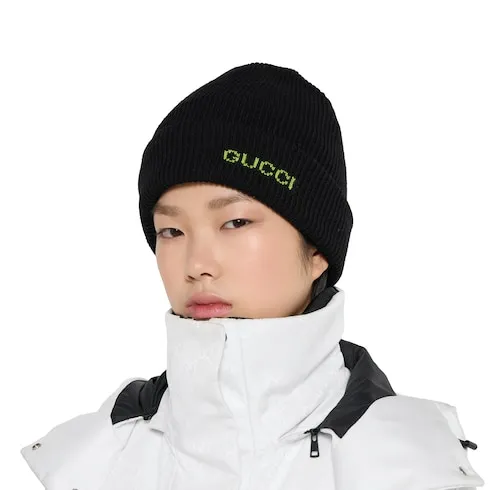 Wool Hat With Embroidery