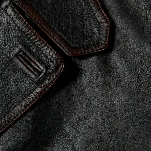 Soft Aged-Effect Leather Jacket