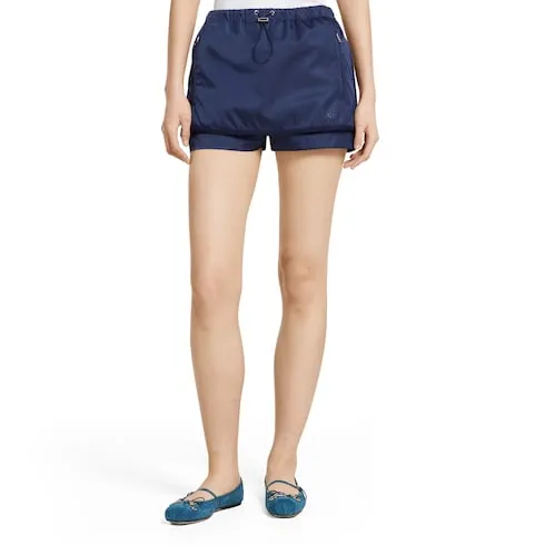 Gabardine Nylon Skort With Metal Logo