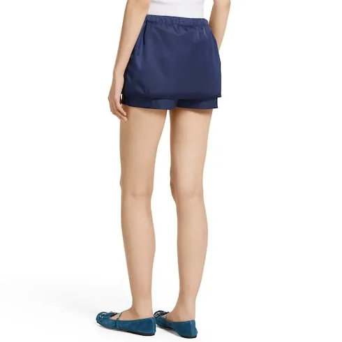 Gabardine Nylon Skort With Metal Logo