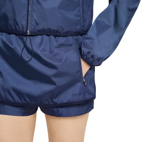 Gabardine Nylon Skort With Metal Logo