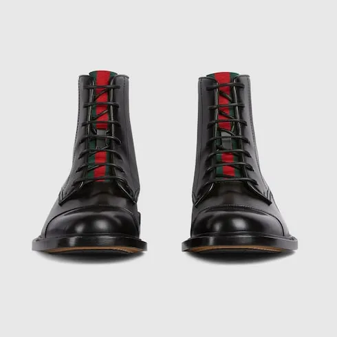Lace-Up Boot With Web
