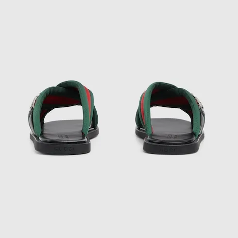 Web Sandal With Interlocking G