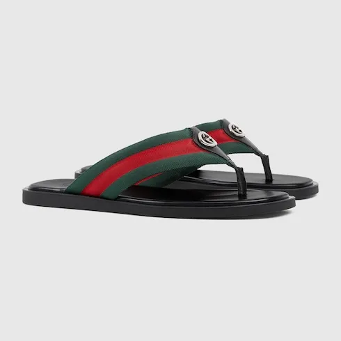 Thong Sandal With Interlocking G