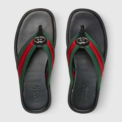 Thong Sandal With Interlocking G