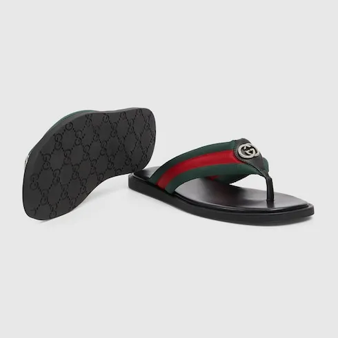 Thong Sandal With Interlocking G
