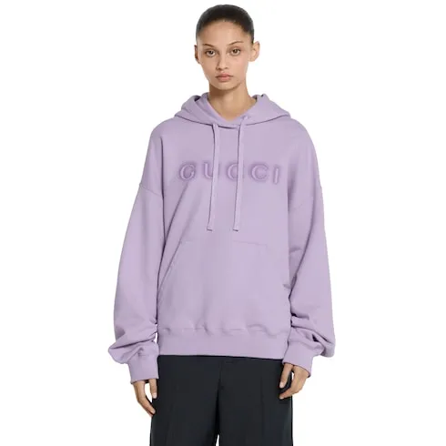 Cotton Hooded Sweatshirt With Logo