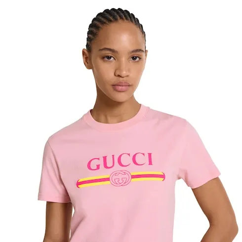 Cotton Jersey T-Shirt With Print