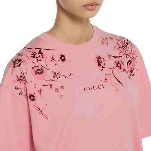 Soft Cotton Jersey T-Shirt With Print