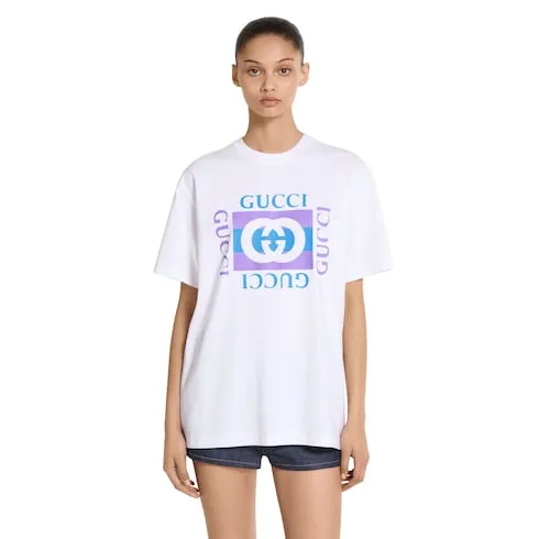Cotton Jersey T-Shirt With Print