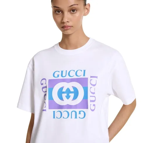 Cotton Jersey T-Shirt With Print