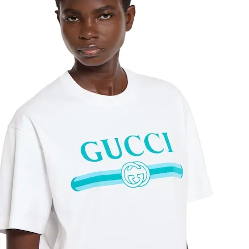 Soft Cotton Jersey T-Shirt With Print