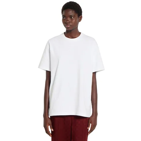 Cotton Jersey T-Shirt With Embroidery