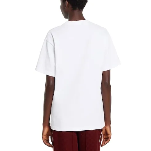 Cotton Jersey T-Shirt With Embroidery