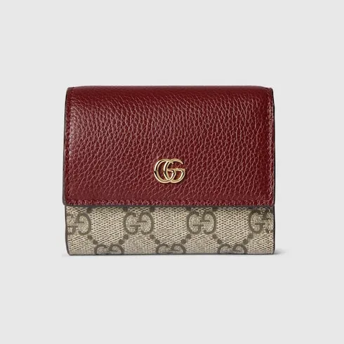 Bi-Color Gg Marmont Mini Wallet