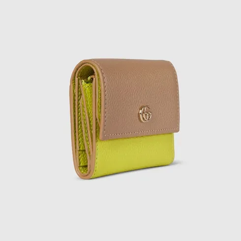 Bi-Color Gg Marmont Mini Wallet