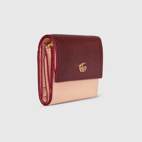 Bi-Color Gg Marmont Mini Wallet