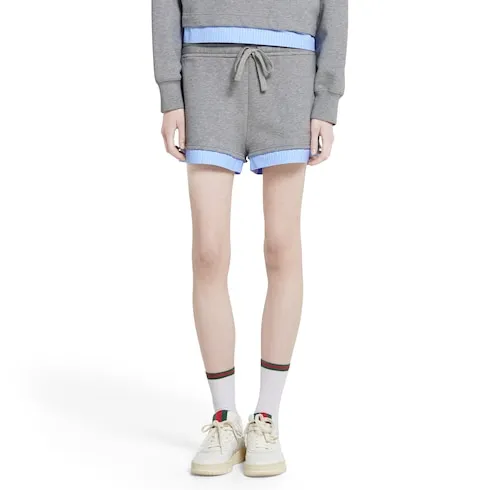 Cotton Jersey Shorts With Embroidery