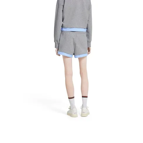 Cotton Jersey Shorts With Embroidery