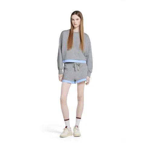 Cotton Jersey Sweatshirt With Embroidery