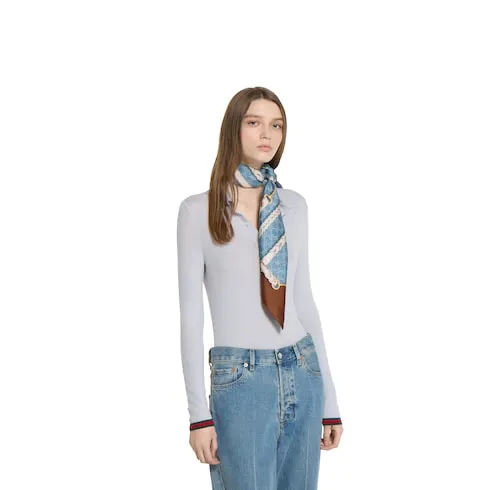 Printed Silk Twill Carré