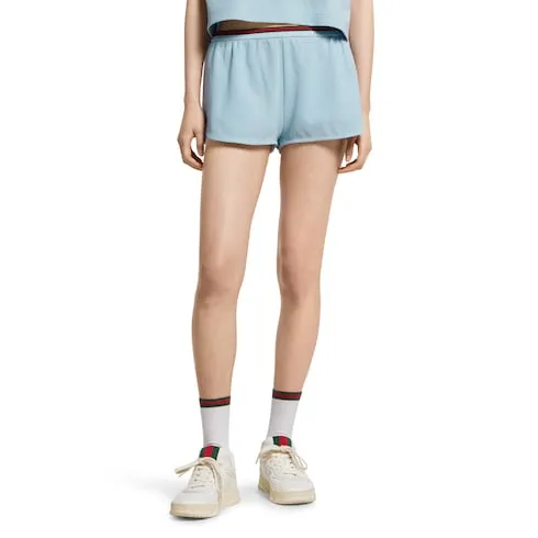 Cotton Piquet Shorts With Web