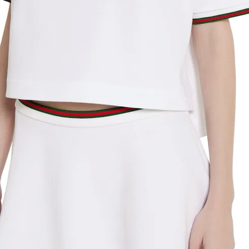 Cotton Piquet Skirt With Web