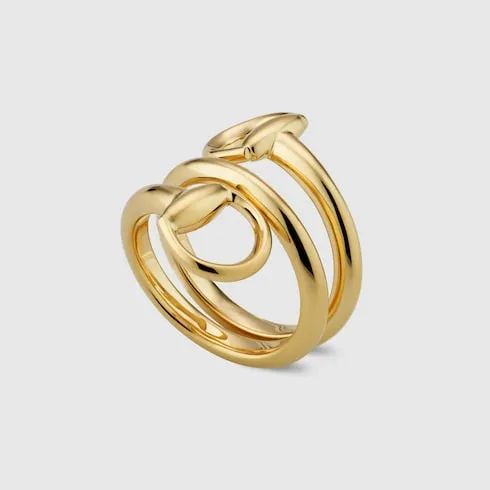 Gucci Horsebit 18K Contrarie Ring