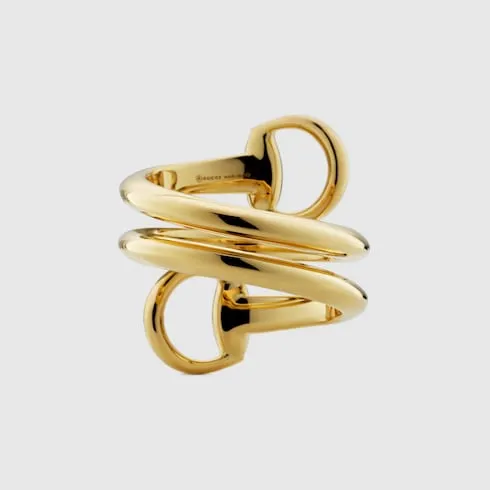 Gucci Horsebit 18K Contrarie Ring
