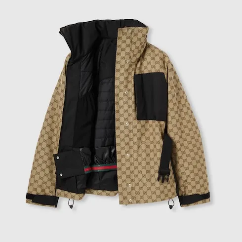Gg Technical Fabric Jacquard Jacket