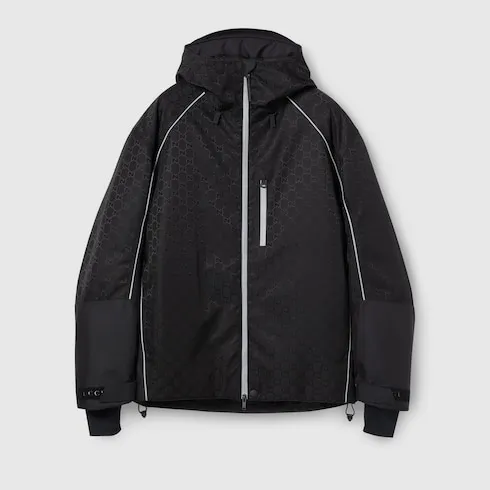 Gg Technical Fabric Jacquard Jacket
