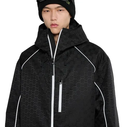 Gg Technical Fabric Jacquard Jacket