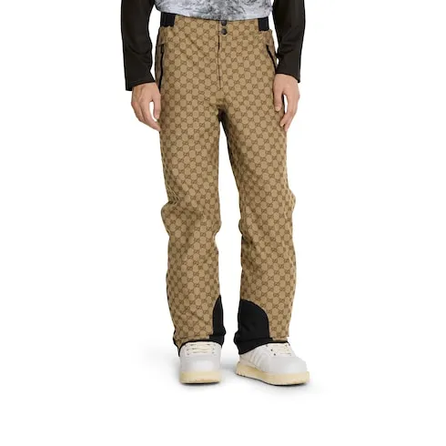 Gg Technical Fabric Jacquard Pants