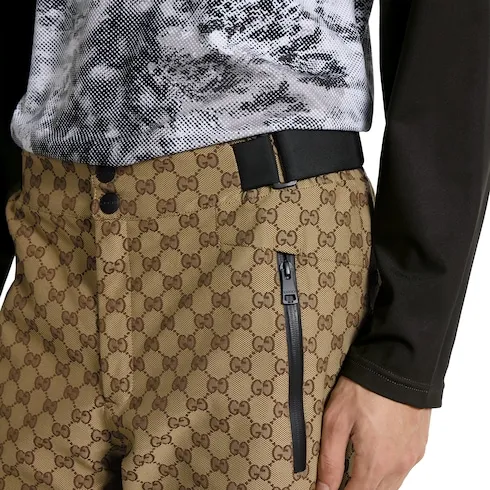 Gg Technical Fabric Jacquard Pants