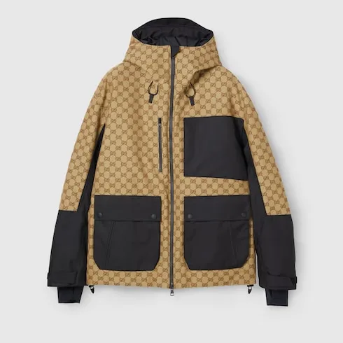 Gg Technical Fabric Jacquard Jacket